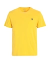 Polo Ralph Lauren Custom Slim Fit Jersey Crewneck T-shirt Man T-shirt Yellow Size Xxl Cotton