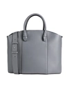 Furla Miastella L Tote Woman Handbag Lead Size - Calfskin In Grey