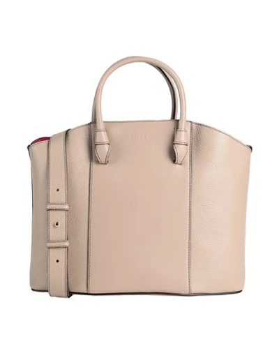 Furla Miastella L Tote Woman Handbag Dove Grey Size - Calfskin
