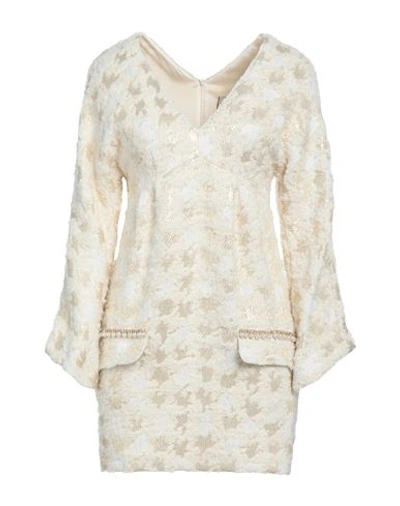 Semicouture Woman Mini Dress Cream Size 4 Polyester, Acrylic, Viscose, Virgin Wool, Polyamide In White