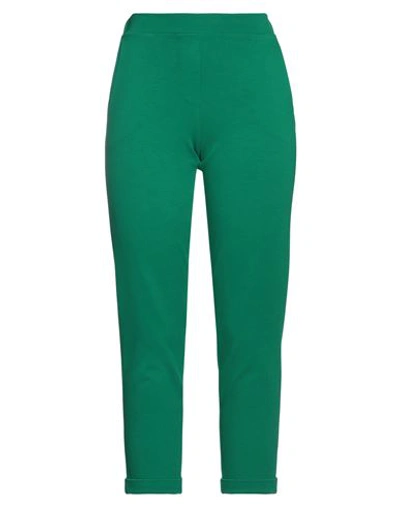 Siste's Woman Pants Green Size L Viscose, Nylon, Elastane