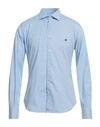 Brooksfield Man Shirt Sky Blue Size 15 ¾ Cotton, Elastane