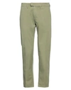Dondup Man Pants Sage Green Size 35 Cotton, Elastane In Green