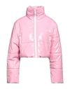 Msgm Woman Puffer Pink Size 8 Polyester, Elastane