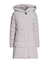 Woolrich Woman Down Jacket Light Grey Size L Polyester In Grey
