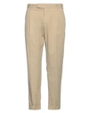 Pt Torino Man Pants Camel Size 34 Cotton, Elastane In Beige