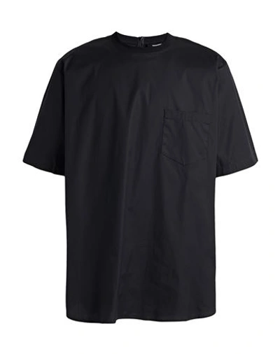 Dsquared2 Man Shirt Black Size 46 Cotton, Elastane