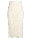 Elisabetta Franchi Woman Midi Skirt Beige Size 4 Polyamide, Viscose