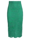 Elisabetta Franchi Woman Midi Skirt Green Size 2 Polyamide, Viscose