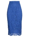 Elisabetta Franchi Woman Midi Skirt Bright Blue Size 10 Polyamide, Viscose