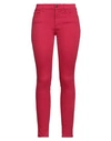 Armani Exchange Woman Jeans Magenta Size 28 Cotton, Elastomultiester, Elastane In Red