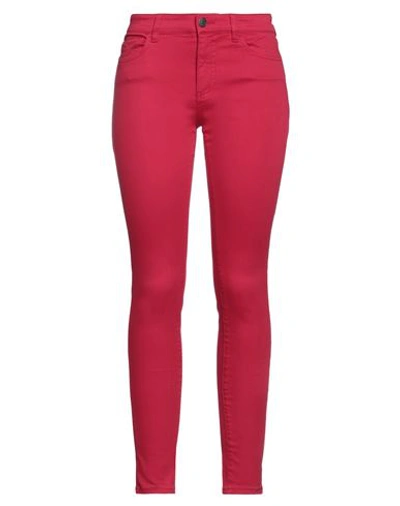 Armani Exchange Woman Jeans Magenta Size 31 Cotton, Elastomultiester, Elastane In Red