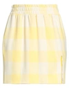 Haveone Woman Mini Skirt Yellow Size M Polyester, Cotton, Elastane