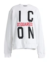 Dsquared2 Woman Sweatshirt White Size S Cotton