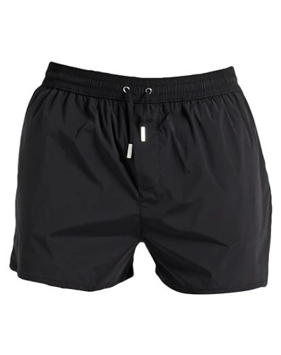 Dsquared2 Man Swim Trunks Black Size 32 Polyamide, Elastane In Black