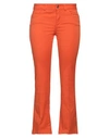 Fracomina Woman Pants Orange Size 25 Cotton, Elastane