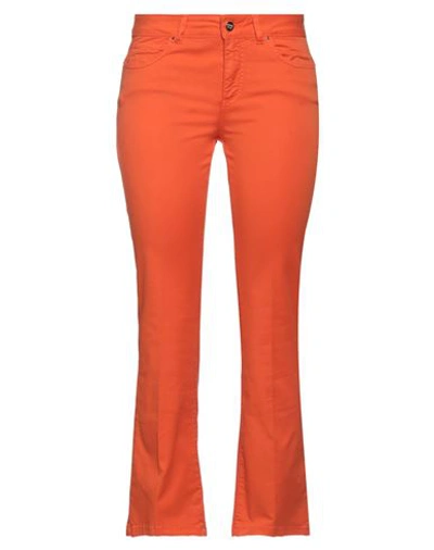 Fracomina Woman Pants Orange Size 25 Cotton, Elastane In Orange