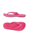 Crocs Woman Toe Strap Sandals Pink Size 11 Pvc - Polyvinyl Chloride