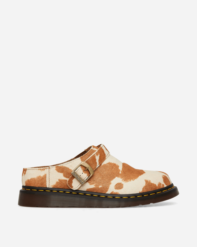 Dr. Martens' Isham Hair-on Cow Print Slingback Mules Sandals In Brown