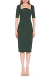 Alexia Admor Freya Sheath Midi Dress In Emerald