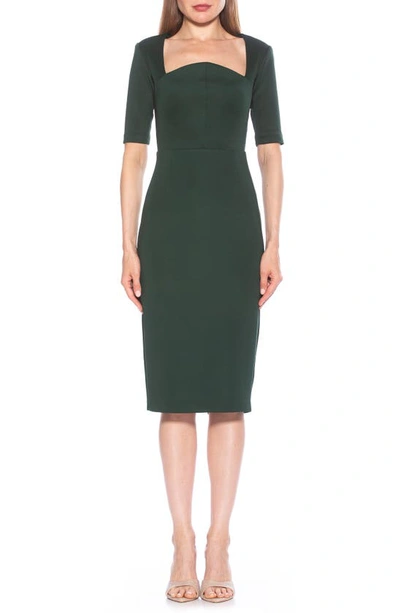 Alexia Admor Freya Sheath Midi Dress In Emerald