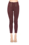 Alexia Admor Feyja Faux Suede Leggings In Burgundy