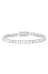 Queen Jewels Baguette Tennis Bracelet In Silver