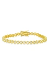 Queen Jewels Cubic Zirconia Tennis Bracelet In Gold