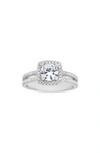 Queen Jewels Round Cubic Zirconia Halo Ring In Silver