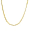 Queen Jewels Cz Tennis Necklace In Gold