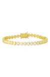 Queen Jewels Cz Tennis Bracelet In Gold