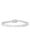 Queen Jewels Cz Tennis Bracelet In Silver
