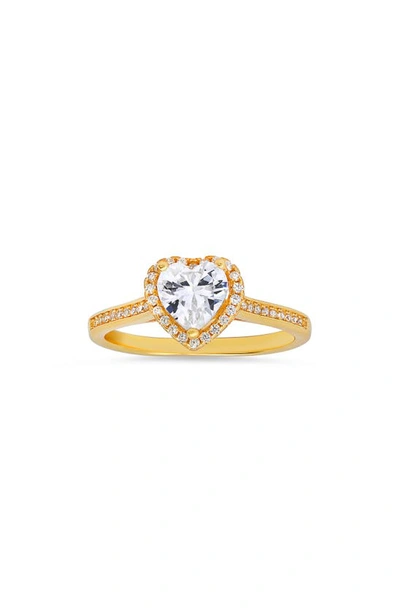 Queen Jewels Heart Cut Cubic Zirconia Ring In Gold