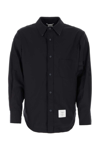 Thom Browne 4-bar Shirt In Light Wool In Blue