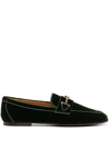 TOD'S DOUBLE T VELVET LOAFERS - WOMEN'S - VELVET/CALF LEATHER/CALF HAIR,XXW79A0HI40LX120831299