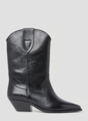 Isabel Marant Black Cow Leather Boots In Black
