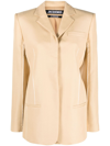 Jacquemus Beige Le Chouchou 'la Veste Caraco' Blazer In Brown