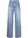 Andersson Bell Mid-rise Wide-leg Jeans In Blue