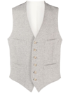 POLO RALPH LAUREN HERRINGBONE WOOL-BLEND WAISTCOAT