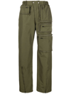 Andersson Bell Raw Edge Multi-pocket Pants In Green