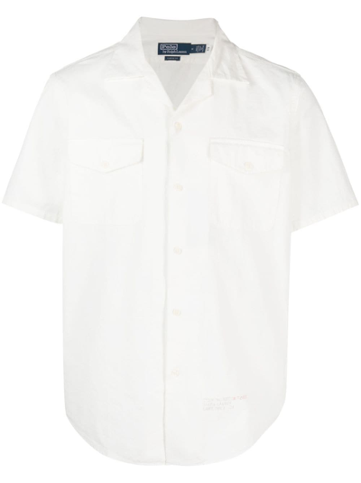 Polo Ralph Lauren Camp-collar Buttoned Shirt In White