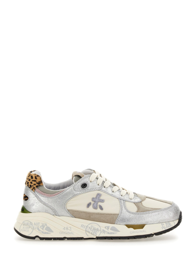 Premiata Mase Panelled Sneakers In White