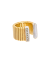 Meshmerise 18k Over Silver 0.10 Ct. Tw. Diamond Ring