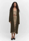 Mango Manteau Oversize Maille Poches In Khaki