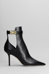 Jimmy Choo Nell Ab Leather Ankle Boots In Black