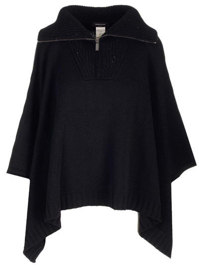 Fabiana Filippi Cape-style Sweater In Nero
