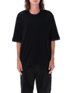 Sacai Drop-shoulder Cotton T-shirt In Black