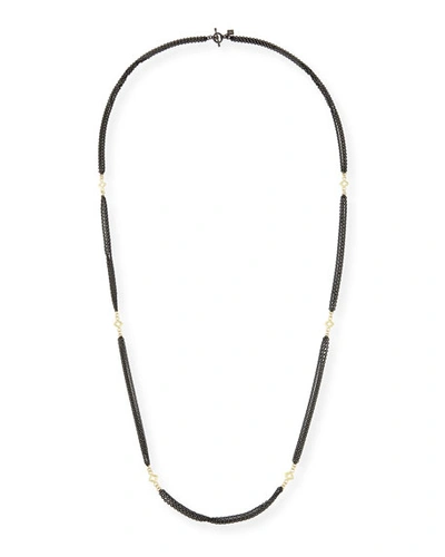 Armenta Old World Three-strand Cable Chain Necklace In Yellow/black