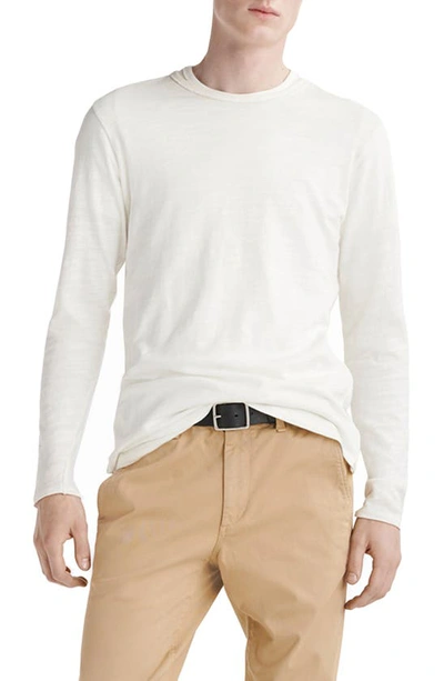 Rag & Bone Men's White Knit Long Sleeve Cotton T-shirt Pullover