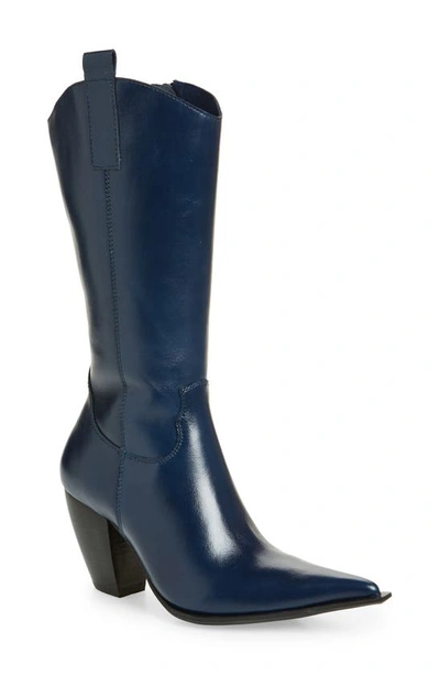 Jeffrey Campbell Reckon Western Boot In Royal Blue